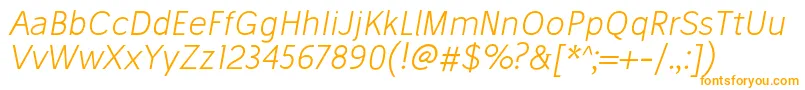 StiluLightoblique Font – Orange Fonts on White Background