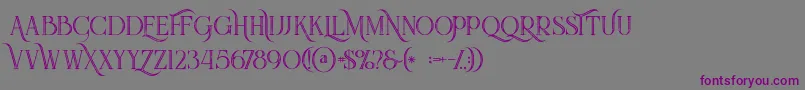 Queeninlinegrunge Font – Purple Fonts on Gray Background