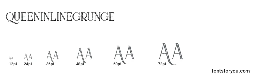 Queeninlinegrunge Font Sizes
