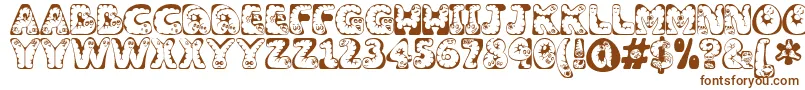 Wiggles1 Font – Brown Fonts on White Background