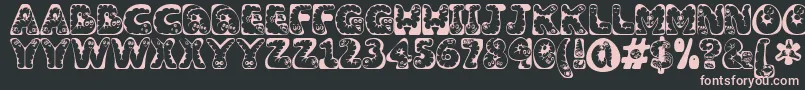 Wiggles1 Font – Pink Fonts on Black Background