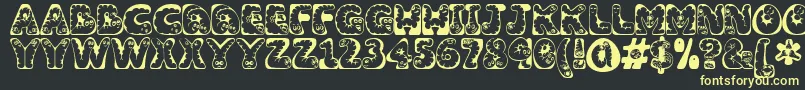 Wiggles1 Font – Yellow Fonts on Black Background