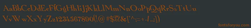 BackslantNormal Font – Brown Fonts on Black Background