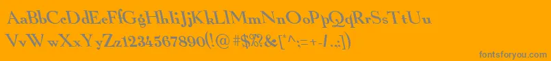 フォントBackslantNormal – オレンジの背景に灰色の文字