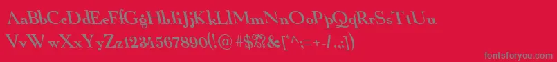 BackslantNormal Font – Gray Fonts on Red Background