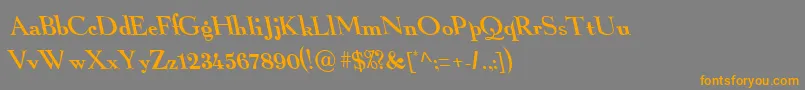 BackslantNormal Font – Orange Fonts on Gray Background