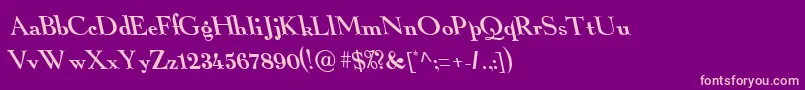 BackslantNormal Font – Pink Fonts on Purple Background