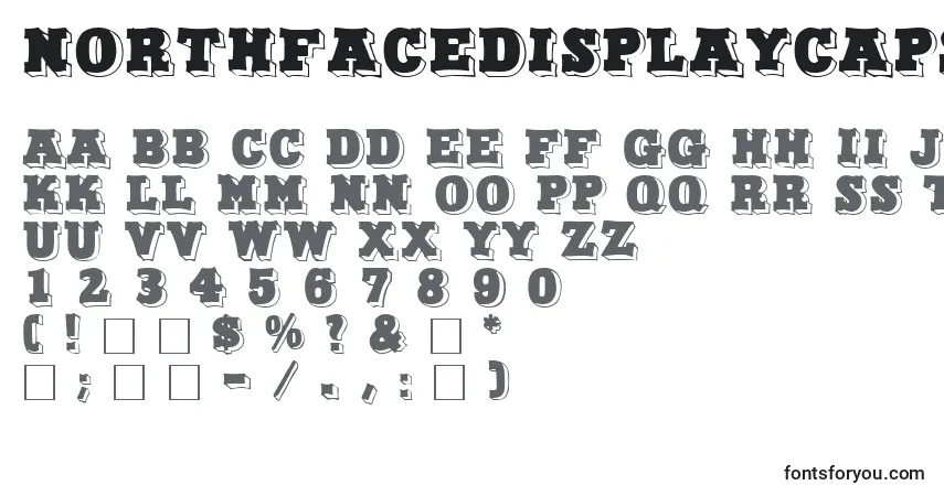 Шрифт NorthfacedisplaycapssskRegular – алфавит, цифры, специальные символы