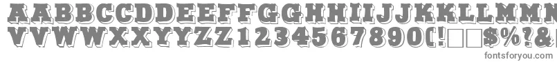 NorthfacedisplaycapssskRegular-fontti – harmaat kirjasimet valkoisella taustalla