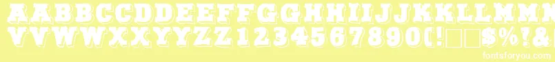 NorthfacedisplaycapssskRegular Font – White Fonts on Yellow Background