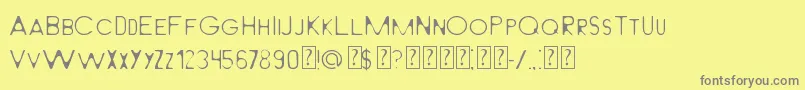 More about LightFromBehindMilabrya Font LightFromBehindMilabrya Font – Gray Fonts on Yellow Background