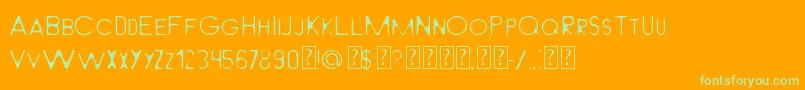 LightFromBehindMilabrya Font – Green Fonts on Orange Background