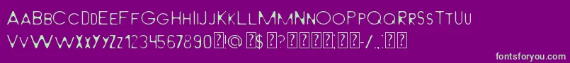 LightFromBehindMilabrya Font – Green Fonts on Purple Background