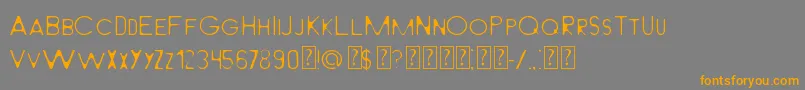 LightFromBehindMilabrya Font – Orange Fonts on Gray Background