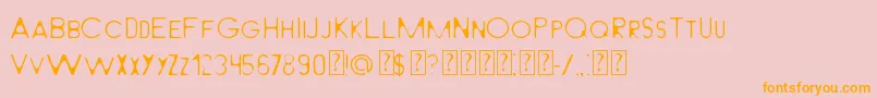 LightFromBehindMilabrya Font – Orange Fonts on Pink Background