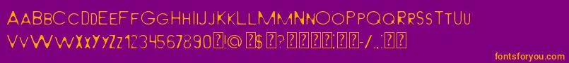 LightFromBehindMilabrya Font – Orange Fonts on Purple Background