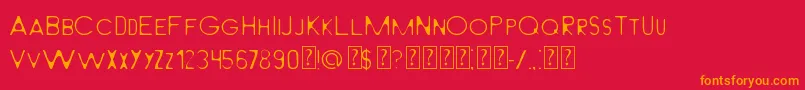 LightFromBehindMilabrya Font – Orange Fonts on Red Background
