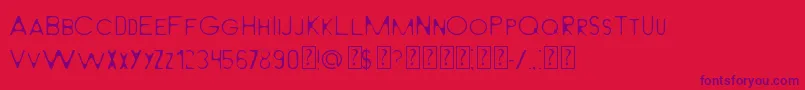 LightFromBehindMilabrya Font – Purple Fonts on Red Background