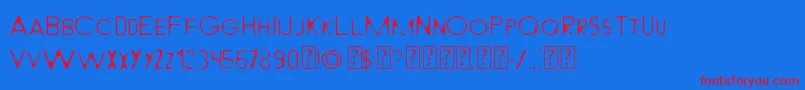 LightFromBehindMilabrya Font – Red Fonts on Blue Background