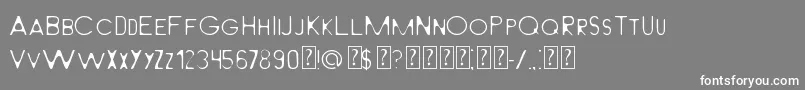 LightFromBehindMilabrya Font – White Fonts on Gray Background