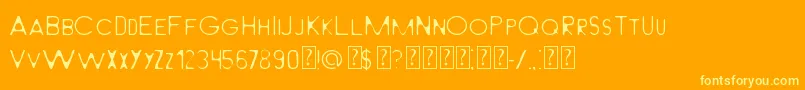 LightFromBehindMilabrya Font – Yellow Fonts on Orange Background