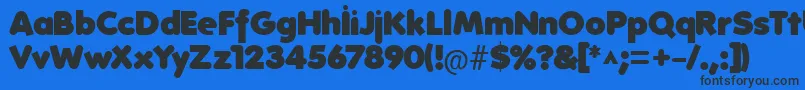 FolksHeavy Font – Black Fonts on Blue Background