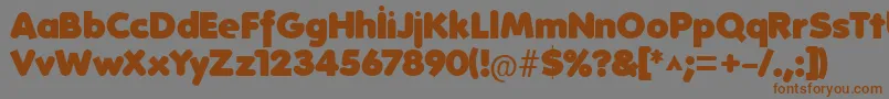 FolksHeavy Font – Brown Fonts on Gray Background