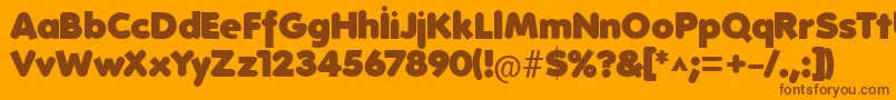 FolksHeavy Font – Brown Fonts on Orange Background