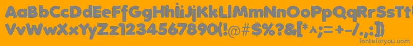 FolksHeavy Font – Gray Fonts on Orange Background