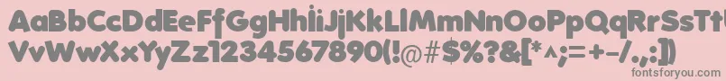 FolksHeavy Font – Gray Fonts on Pink Background