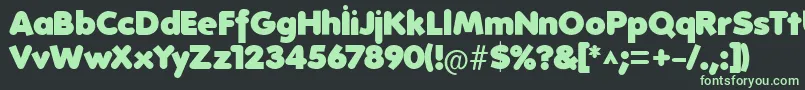 FolksHeavy Font – Green Fonts on Black Background