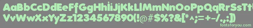 FolksHeavy Font – Green Fonts on Gray Background
