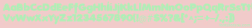 FolksHeavy Font – Green Fonts on Pink Background
