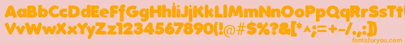 FolksHeavy Font – Orange Fonts on Pink Background