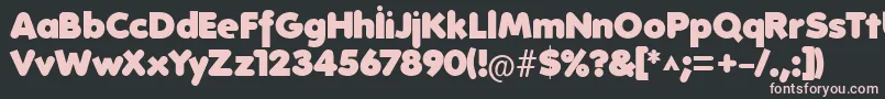 FolksHeavy Font – Pink Fonts on Black Background
