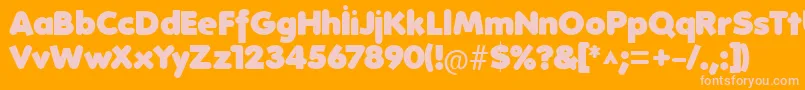 FolksHeavy Font – Pink Fonts on Orange Background