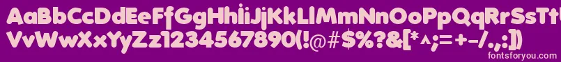 FolksHeavy Font – Pink Fonts on Purple Background