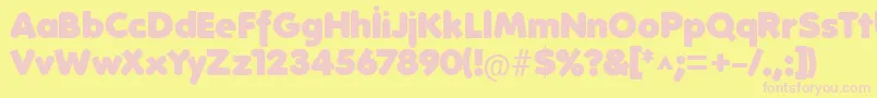 FolksHeavy Font – Pink Fonts on Yellow Background