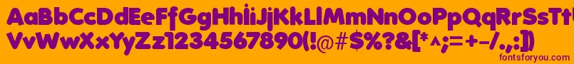 FolksHeavy Font – Purple Fonts on Orange Background