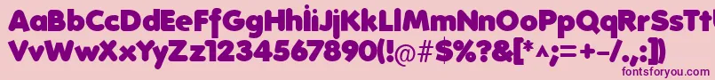FolksHeavy Font – Purple Fonts on Pink Background