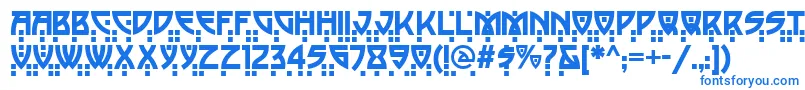 Шрифт Bala – синие шрифты