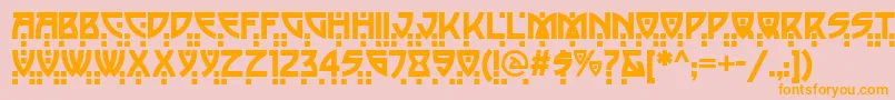 Bala Font – Orange Fonts on Pink Background