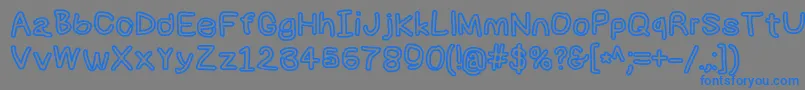 Numbbunnybkout Font – Blue Fonts on Gray Background