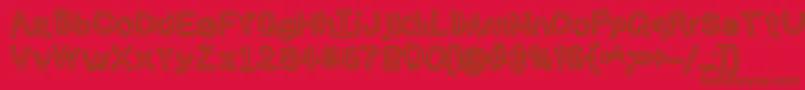 Numbbunnybkout Font – Brown Fonts on Red Background