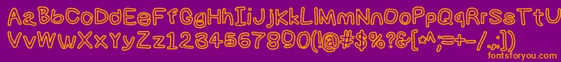 Numbbunnybkout Font – Orange Fonts on Purple Background