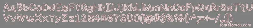 Numbbunnybkout Font – Pink Fonts on Gray Background