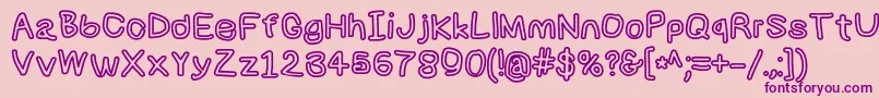 Numbbunnybkout Font – Purple Fonts on Pink Background