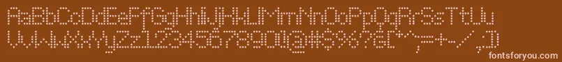 Perfostar Font – Pink Fonts on Brown Background