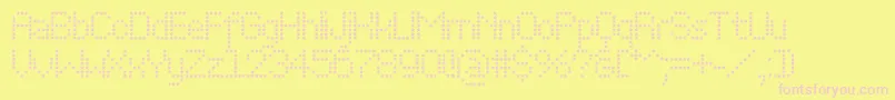Perfostar Font – Pink Fonts on Yellow Background