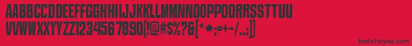 CroteauRegular Font – Black Fonts on Red Background
